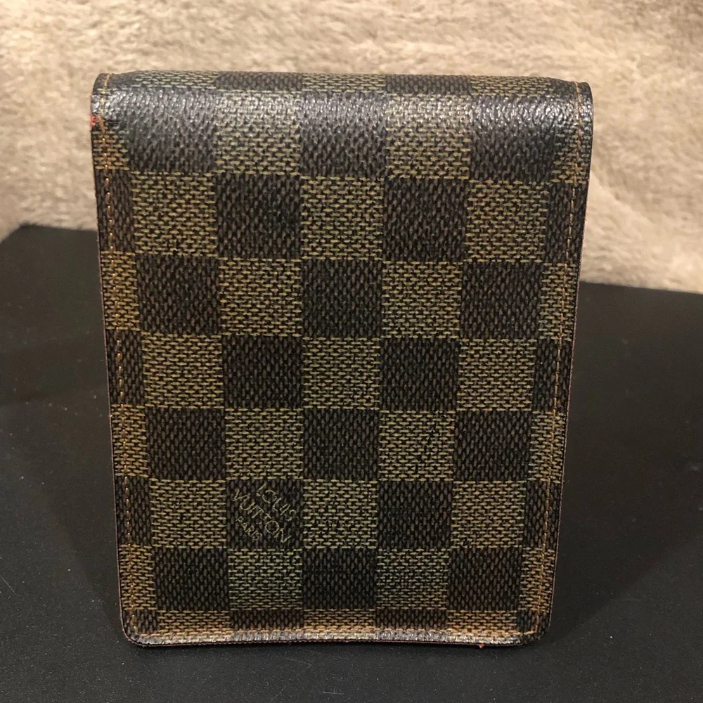 LOUIS VUITTON Damier Ebene Portefeiulle Florin Bifold Brown Checkered Wallet
